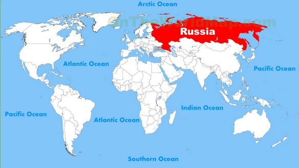 lokasi letak negara rusia map